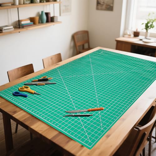Self Healing Cutting Mat Cutting Plate Cutting Scale Plate Painting Engraving Plate Cutting Table Mat Manual Mat PVC Plate (A0) - size: 48"L x 0.3"W