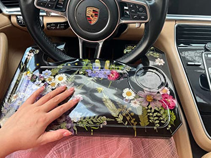 Steering Wheel Tray Resin Molds, DIY Resin Epoxy Casting Craft Car Table Mount Steering Wheel Tray Desk for Laptop & Food