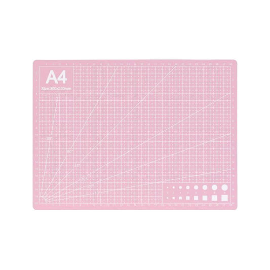 A4 Self-Healing Cutting Mat, Double-Sided Craft Mat with Grid Lines, Precision Rotary Cutting Board for Office Desk, Art Craft, Sewing, Hobby, and DIY Projects - 9x12 Inches - color: Pink