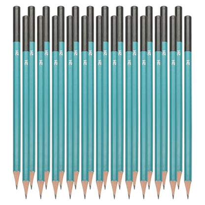 PATIKIL 2H Drawing Pencils for Sketching, 24PCS Sketch Pencils for Drawing Art Pencils Graphite Wood Pre-sharpened for Drawing Sketching Artist, Hexagonal, Black Refill, Green/Black Pole - style: 2H
