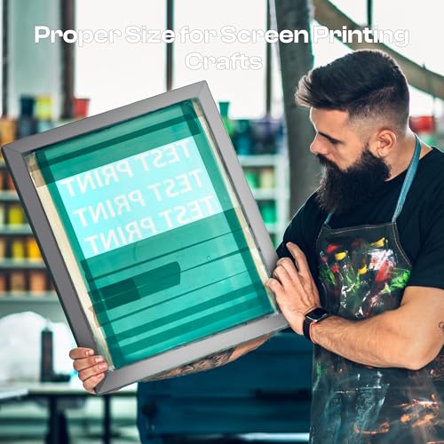 Caydo 2 Pieces Aluminum Screen Printing Frames, 10 x 14 Inch Pre-Stretched Screen Printing Screens with 230 Yellow Mesh for Handcraft Lovers - style: 230 Mesh