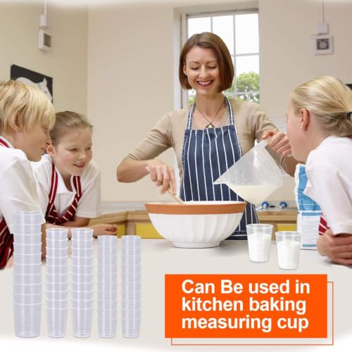 50 Pcs Plastic Measuring Cups, Resin Mixing Cups, Epoxy Mixing Cups