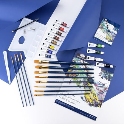 Royal Brush essentials(TM) Acrylic Art Set In Metal Case 32/Pkg, Multi