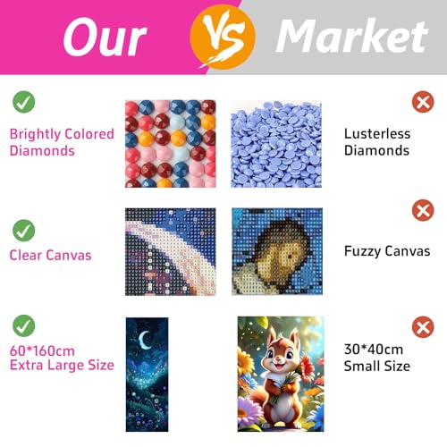 ZHUMUTO Large Diamond Painting Kits for Adults Crescent Moon Night - color: LZMT051