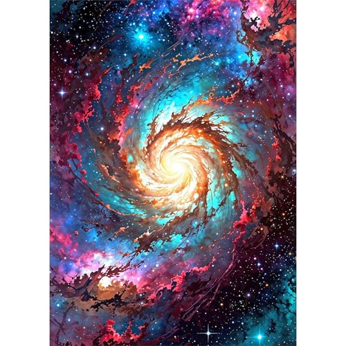 antor Diamond Art Kits for Adults, Fantasy Spiral Galaxy Starry Sky Diamond Painting Kits for Adults, 5D DIY Full Drill Paint by Diamonds Dot Gem Art Painting Kits, for Home Wall Decor 11.8X15.7inch - color: Starry Sky