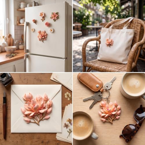 Magnolia Flower Polymer Clay Mold Flower Silicone Molds - color: Style E