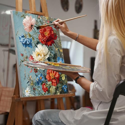 Yezavesu Flowers Paint by Numbers Kit for Adults Without Frame 16x20 in - color: YOPNF02