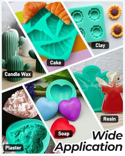 Nicpro 74oz Silicone Mold Making Kit 20A, Platinum Liquid Silicones Rubber | with Molds Housing & Mixing Cups for Mold Maker, Flexible & Food Safe Mix Ratio 1:1 for Casting Resins Jewelry, Craft Molds - size: 74oz