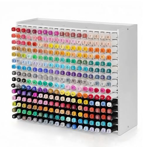 Marker Organizer，270 Slots Marker Storage Organizer, Marker Holder with Divider Art Marker Rack for Pens Colored Pencils Art Brushes Adjustable Pencil Holder for Desk Organizer