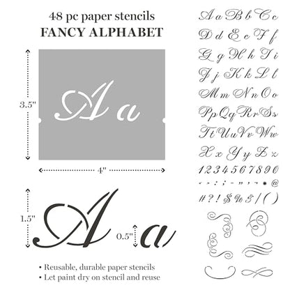 Martha Stewart, Classic Alphabet Paper Lettering Stencil and Tool Kit, 150 pc - style: Classic Alphabet
