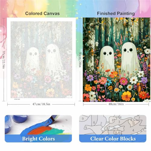 bleihum Halloween Paint by Numbers Kit for Adults 16x20inch - color: MT23067-US