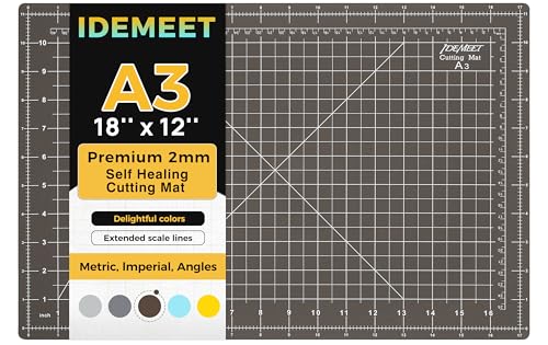Self Healing Cutting Mat 18" x 12", A3 Double-Sided for Sewing & Quilting - color: Espresso Brown, size: A3:18‘’x12‘’