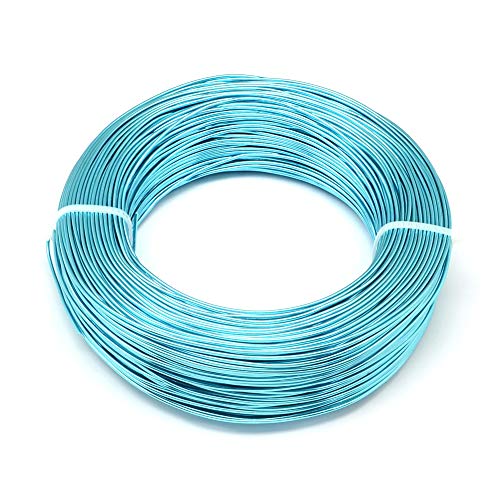Cheriswelry 650 Feet 18 Gauge 1mm Jewelry Beading Wire Aluminum Wire Bendable Metal Craft Wire Flexible Soft Wire for Sculpting Armature Artistic Floral Garden Wrapping DIY Craft Dark Turquoise - color: Dark Turquoise, size: 18 Gauge(1mm)
