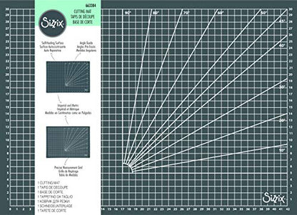 Sizzix Large Cutting Mat with Grid for Scrapbooking, Cardmaking, Papercraft, Home Décor & DIY Projects, Grey, One Size, Multicolour
