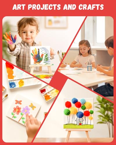 4 x 6 inch 12 Pack Small Painting Canvas Boards- Gesso Primed | Acid-Free 100% Cotton Mini Canvas Panels for Acrylics Oil Watercolor Tempera Paints - size: 4"x6"