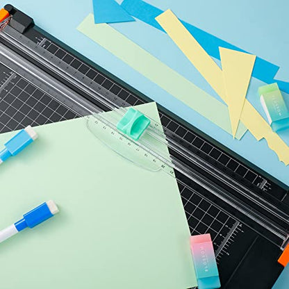 15 Pieces Paper Cutter Replacement Blade with Security Safeguar Paper Trimmer Blades Refill(Mint Green) - color: Mint Green