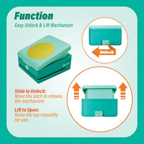 Creative Effort-Saving Kids' Educational Circle - Shaped Paper Puncher-2.5 inch, Kid-Safe for Art Projects & Home Decoration - size: 2.5 inch