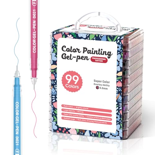Acrylic Gel Pens for Coloring, 99 PCS Premium Gift Box Set - color: 99 Colors