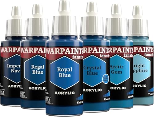 The Army Painter, Warpaints Fanatic Flexible Triad: Vivid Blues 6x18ml | Quality Acrylic Miniature Hobby Model Paint Set for Dnd & Warhammer 40K Figures - color: Flexible Triad: Vivid Blues