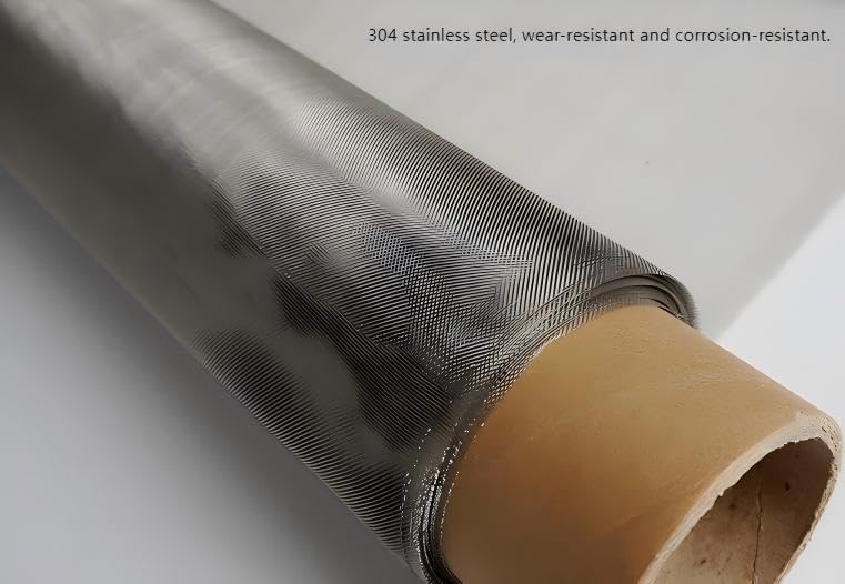 304 Stainless Steel Mesh Screen Filter 200 Mesh Fabric,Metal Fine Mesh Material Screen Roll,30cm×100cm Filter Cloth