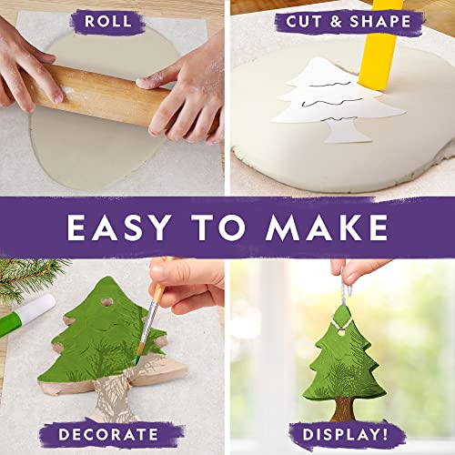 National Geographic Air-Dry Modeling Clay Arts and Crafts Kit for Kids | 2 Lbs. Air-Dry Clay, 9 Pottery Art Projects, Sculpting Supplies, Christmas Ornament Craft, Creative Activity, Ages 8-12 - style: Air-dry Clay Pottery Kit
