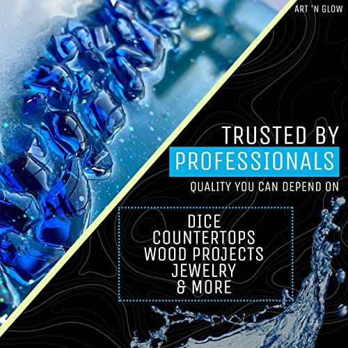 Crystal Clear Epoxy Resin 2 Gallon - Food Safe, UV Resistant, Bubble Free | Casting & coating epoxy resin for jewelry, coasters, molds, art, wood & more. Bubble-free, low odor, USA based business - size: 2 Gallon