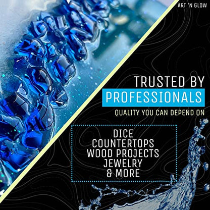 Crystal Clear Epoxy Resin 2 Gallon - Food Safe, UV Resistant, Bubble Free | Casting & coating epoxy resin for jewelry, coasters, molds, art, wood & more. Bubble-free, low odor, USA based business - size: 2 Gallon