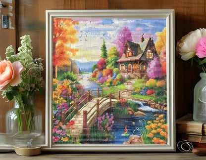 5D Diamond Painting Kits for Adults,The Rural Scenery Diamond Art Kits - color: KM904-1