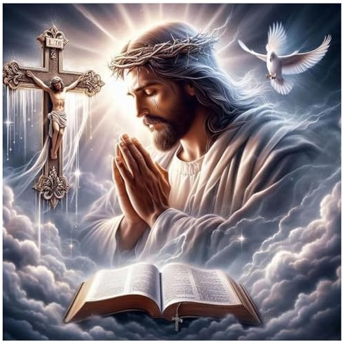 Jesus Paint by Numbers Kit for Adults, Paint by Number for Adults 16x16 in | Paint by Numbers Kit for Adults, Acrylic Painting by Numbers, DIY Arts and Crafts for Gifts or Home Decor - color: Jesus