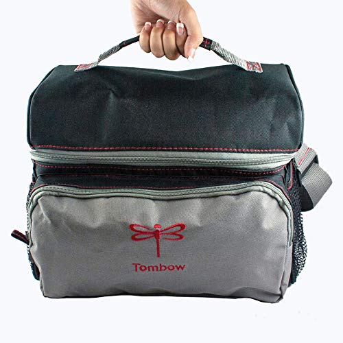Tombow 56177 Storage Tote, Black and Grey. Perfectly Stores All of Your Tombow Arts and Crafts Supplies - color: Black/Gray