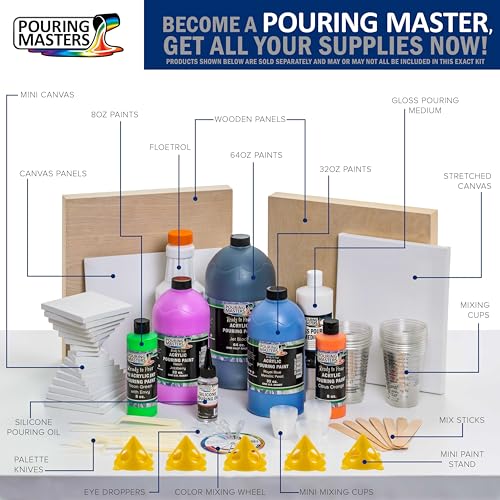 Pouring Masters Wild Purple Iridescent Special Effects Acrylic Pouring Paint - Premium 8-Ounce Pre-Mixed Fluid Acrylic Paint - Fluid Art Supplies for Canvas, Wood, Paper, Tile & Rocks - color: Wild Purple, size: 8 Fl Oz (Pack of 1)