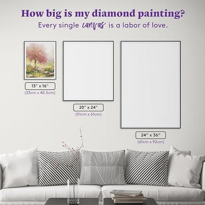 DIAMOND ART CLUB Maui Gardens Diamond Art Kits for Adults | Premium Diamond Painting Kit, Fun DIY Crafts for Adults, Round Diamond Art Canvas by Thomas Kinkade, 13" x 16" - color: Maui Gardens