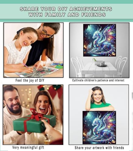 Lophomie Diamond Art Kits for Adults, 5D Diamond Painting Kits 14x14 in - color: Diamond Art Dragon, size: 13.8x13.8in (35x35cm)