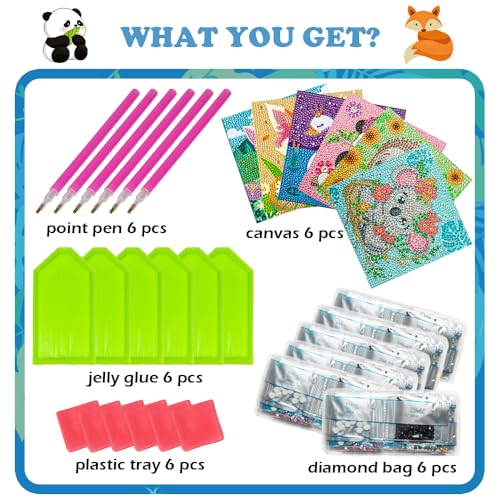 Labeol Diamond Art Kits for Kids Crafts for Girls Ages 6-8-10-12 Easy to DIY Creative Diamond Art Sticker Craft by Numbers Kits for Kids and Adult Beginners (Classic) - style: Classic