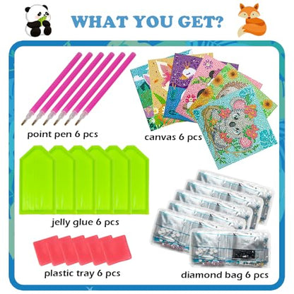 Labeol Diamond Art Kits for Kids Crafts for Girls Ages 6-8-10-12 Easy to DIY Creative Diamond Art Sticker Craft by Numbers Kits for Kids and Adult Beginners (Classic) - style: Classic