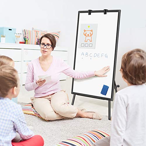 Maxtek Easel Whiteboard 36 x 24, Stand Tripod with Height Adjustable, Black | 3' x 2' Magnetic Dry Erase Surface, Flipchart Stand, Portable Tripod Easel for Office, Teaching, Home and Classroom - style: 36x24 Black