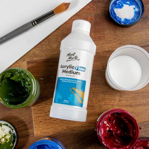 Mont Marte Premium Acrylic Flow Medium 16.9oz (500ml) (Pack of 2) - size: 16.9 Fl Oz (500ml) (Pack of 2)