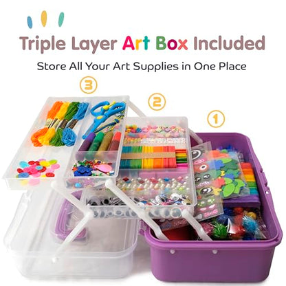 Olly Kids Craft Kit, Arts & Crafts Supplies Set for Kids Ages 4-8 - color: Purple