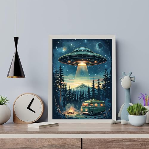 Arttoplus UFO Paint by Numbers Kit for Adults Beginner 16x20 inch - color: MT22589-US