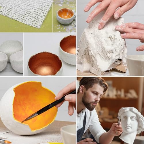 Plaster Cloth Rolls 12.5CM x 2.7M Plaster Strips Gauze Bandages Belly Casting Kit Pregnancy Plaster of Paris for Art Craft Projects, Mask Making, Sculptures, Scenery Construction