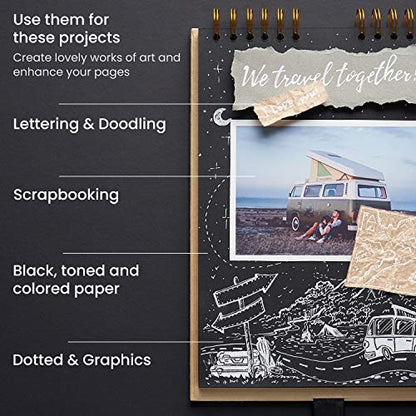 ARTEZA White Gel Pens, Set of 12 Rollerball Pens for Drawing, Highlights & Writing, Opaque Ink for Black Paper and Dark Surfaces - style: Set of 12