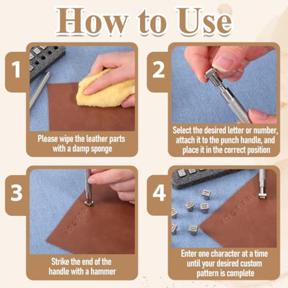 75 Pcs Leather Stamping Tools for Leather Working Letter Number
