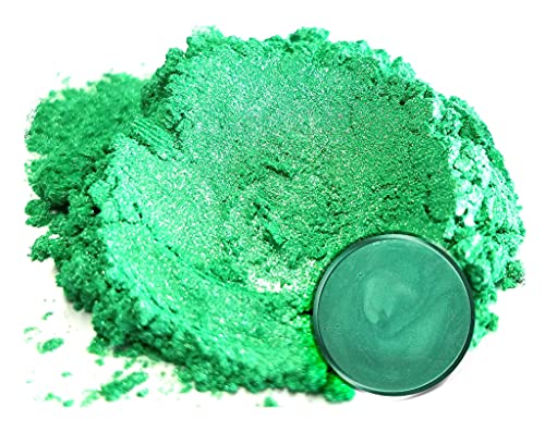Eye Candy Pigments Premium Green Mica Powder - Emerald Green (50gr) - for Epoxy, Resin, Soap, Paint, Woodworking, Acrylic Pouring, Bath Bombs, Fishing Lures - DIY Arts and Crafts Additive - color: Emerald Green