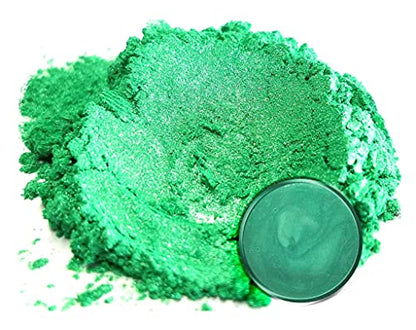 Eye Candy Pigments Premium Green Mica Powder - Emerald Green (50gr) - for Epoxy, Resin, Soap, Paint, Woodworking, Acrylic Pouring, Bath Bombs, Fishing Lures - DIY Arts and Crafts Additive - color: Emerald Green