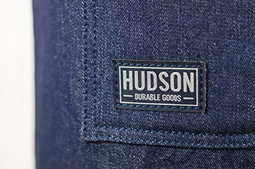 Hudson Durable Goods - Professional Grade Chef Apron for Kitchen, BBQ & Grill - color: Blue Denim