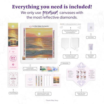 DIAMOND ART CLUB Heavenly Beauty Diamond Art Kits for Adults | Premium Diamond Painting Kit, Fun DIY Crafts for Adults, Round Diamond Art Canvas, 8.8" x 9.8" (22.3 x 24.8 cm) - color: Heavenly Beauty