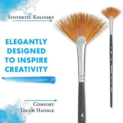 Princeton Aqua Elite Paintbrush, Fan, Size 4 - size: Size 4