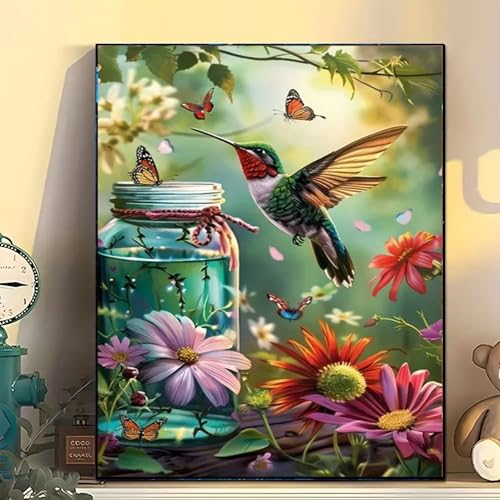 Arttoplus Hummingbird Paint by Numbers Kit for Adults Beginner 16x20 inch - color: MT21175-US