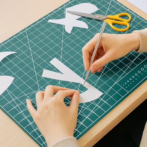 23" x 17" Self Healing PVC Cutting Mat, A2-Pink or Purple | Large, Double Sided, Gridded Rotary Cutting Board, For Craft, Quilting, Fabric, Scrapbooking, Sewing - color: A2-Pink or Purple