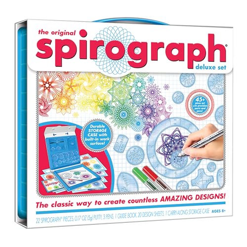 Spirograph — Deluxe Set — Spiral Art Drawing Kit — The Classic Way to Make Countless Amazing Designs — For Kids Ages 8+ - style: Deluxe